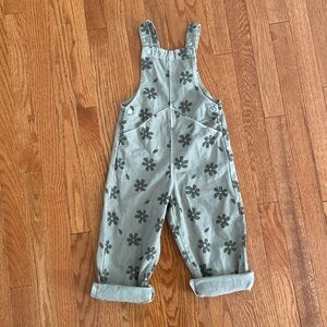Kids toddler zara floral flower overalls jumpsuit